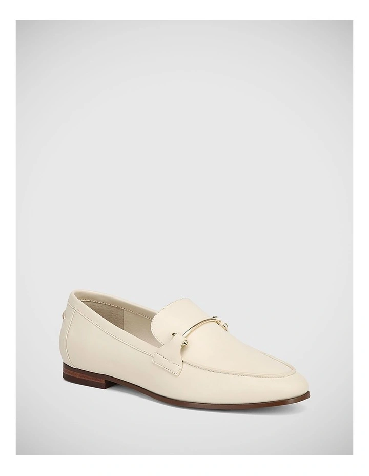 Angeles Leather Loafer in Ivory