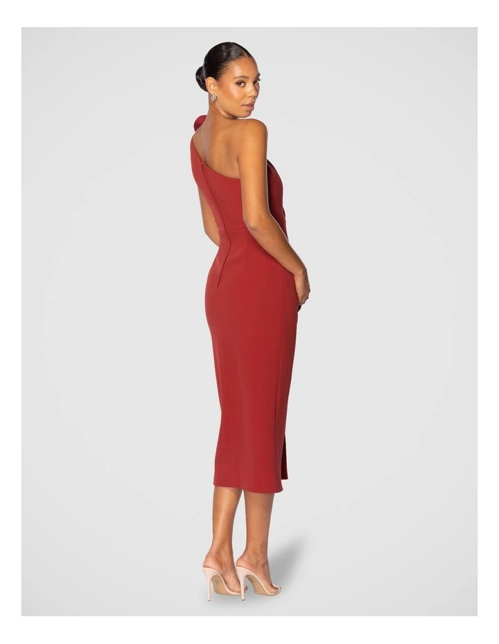 Vittoria Midi Dress in Burgundy