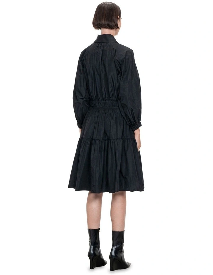 Light Taffeta Bomber Jacket in Black