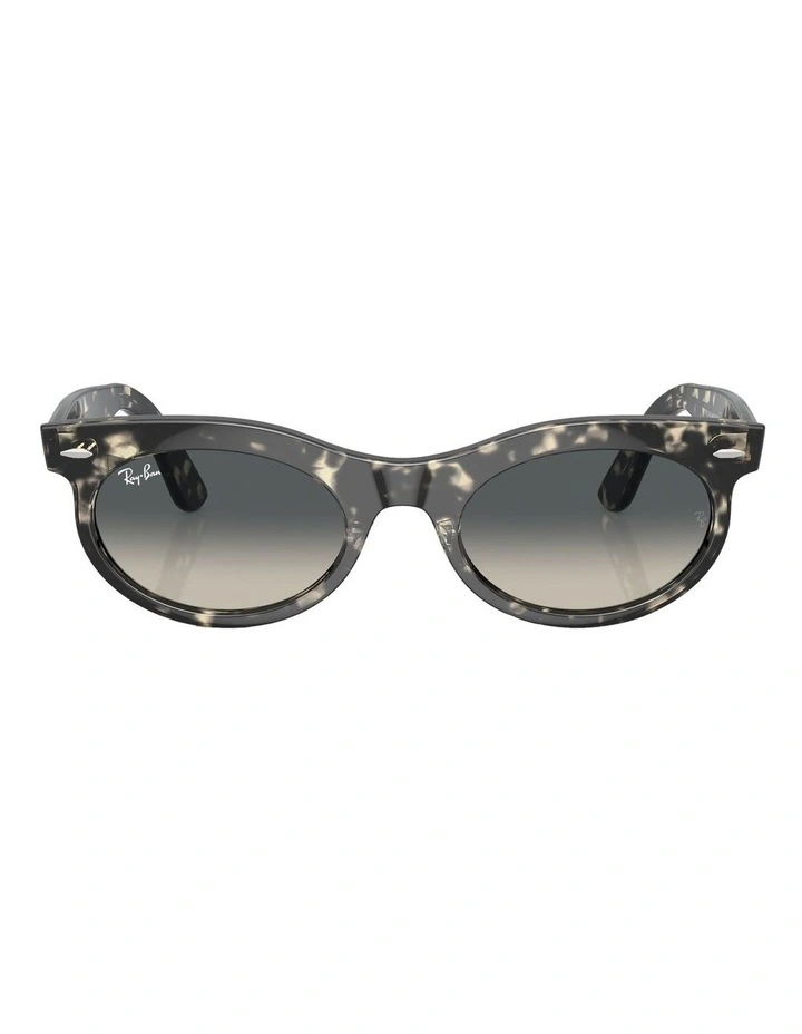 Wayfarer Oval Sunglasses in Grey