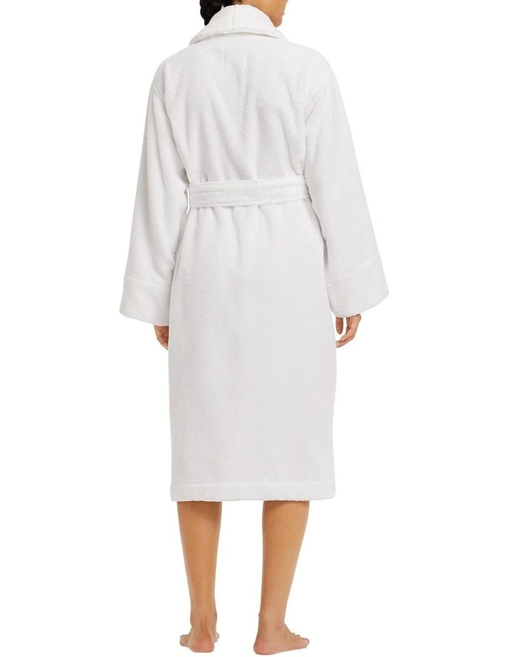 Aven Towelling Robe in White