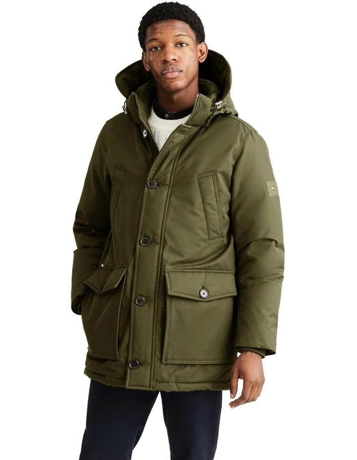 Rockie Non Fur Down Parka in Green