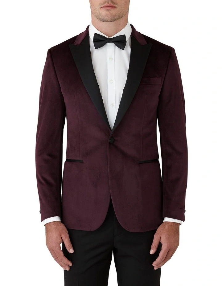 Solace Slim Fit Jacket in Mahogany