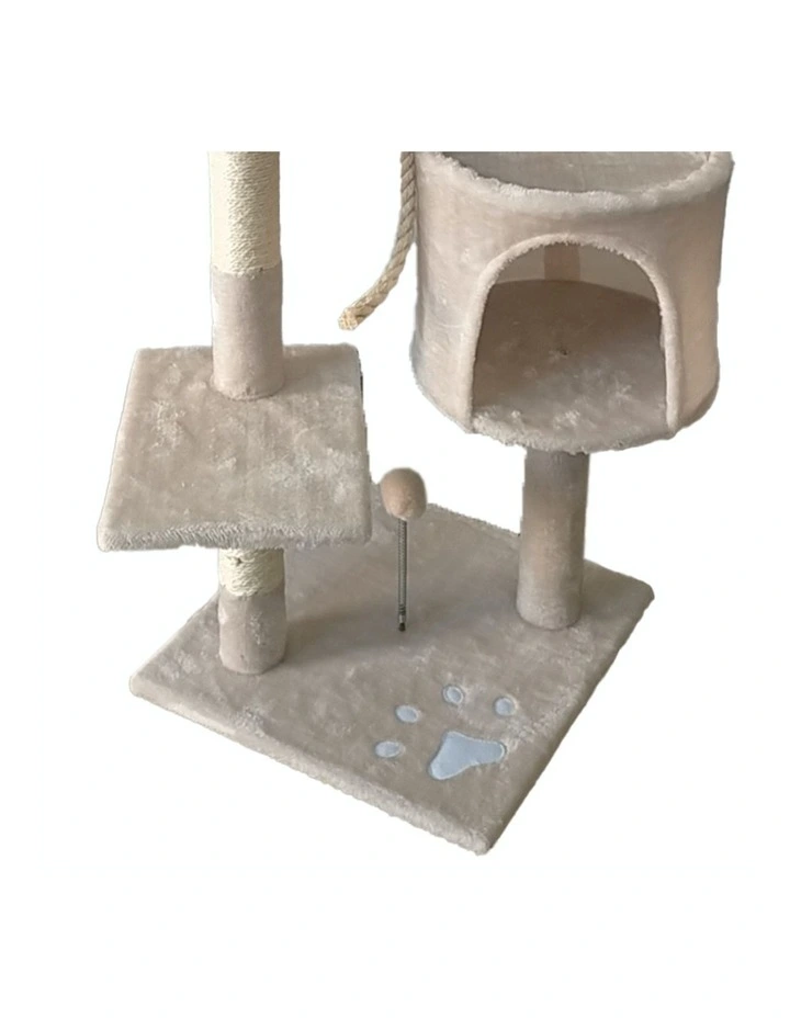 Cat Tree Scratching Post 110cm Beige
