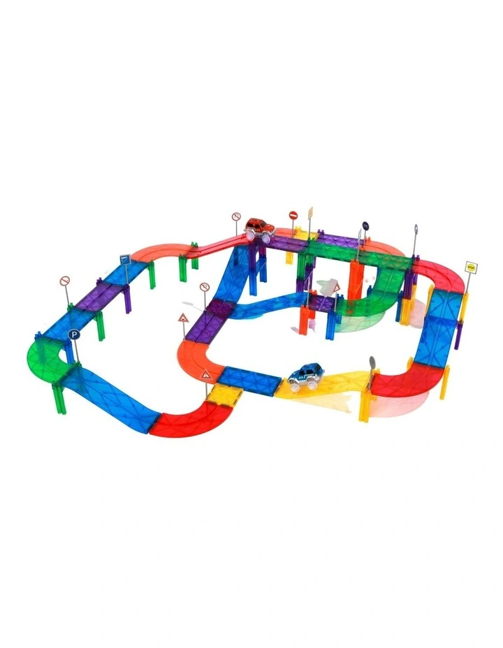 Magnetic Car Track Set 108 Piece in Multi