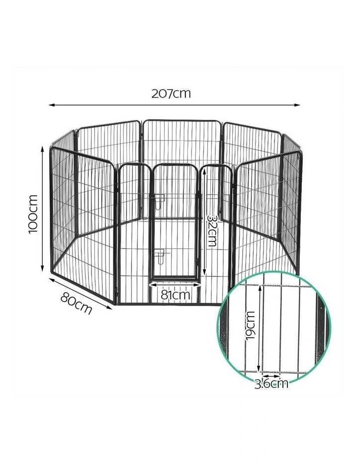 40" 8 Panel Puppy Playpen Extra Large 100x80cm