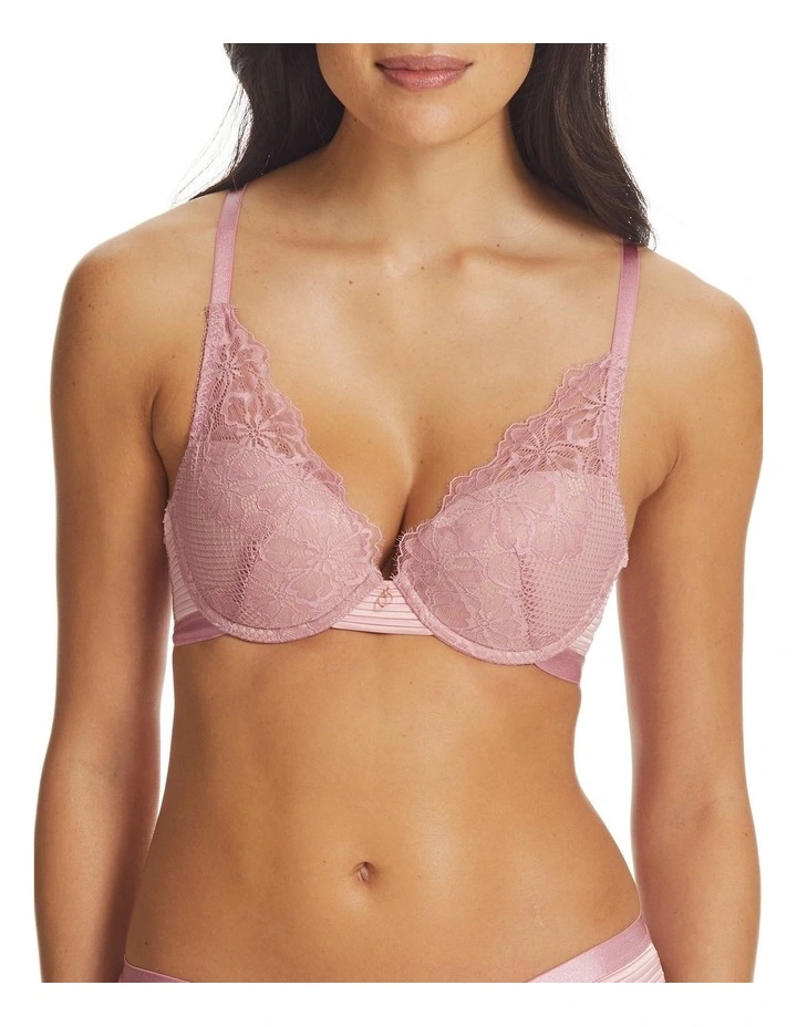 Goddess Plunge Bra in French Rose