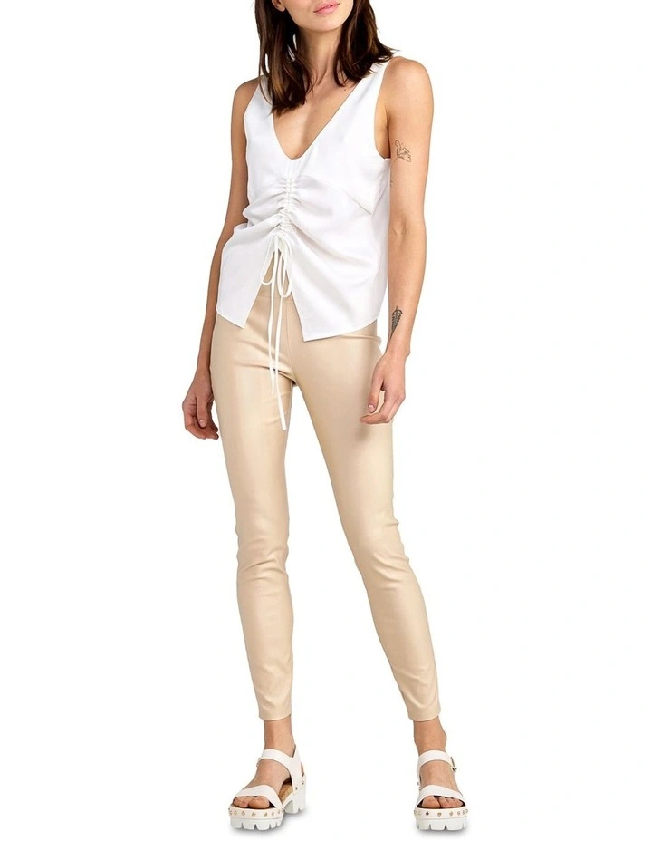 City Slicker Coated Legging in Sand