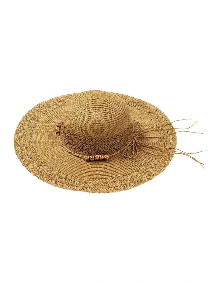 Wide Brim Summer Hat in Sand