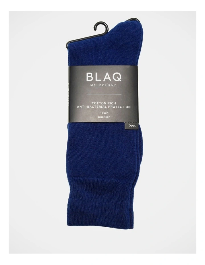 Cotton Plain Sock in Navy