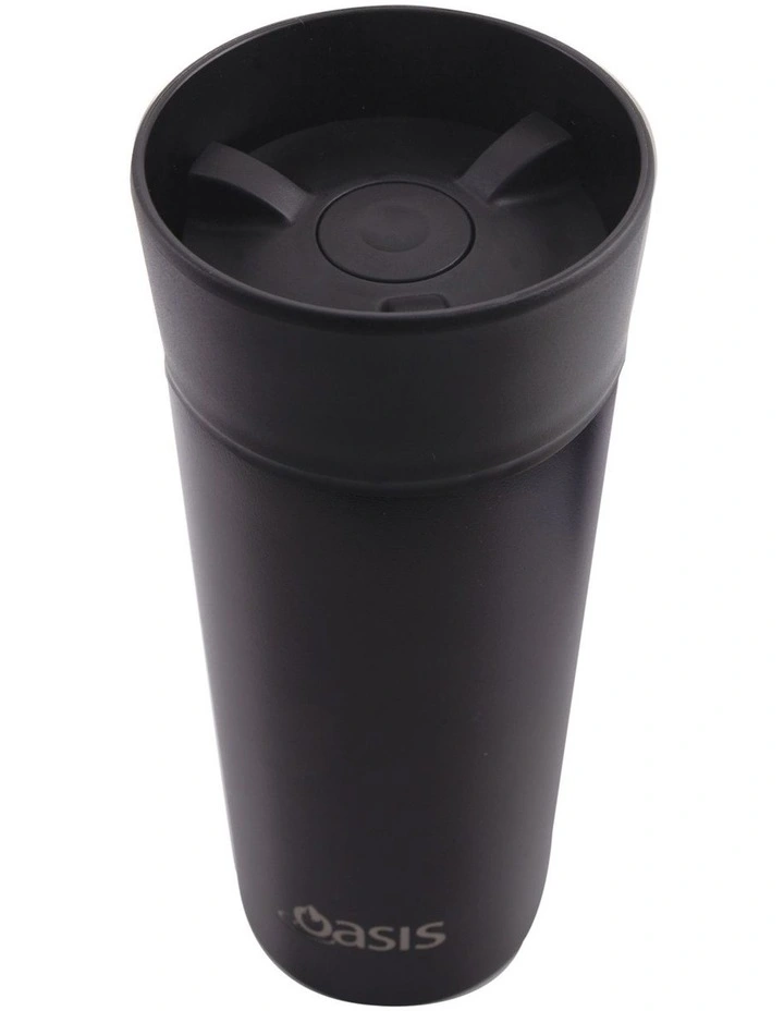 Stainless Steel Double Wall Insulated Travel Mug 360ml in Black
