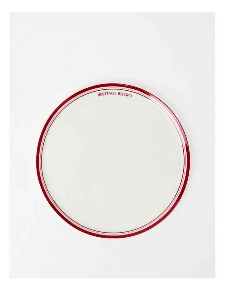 Bistro Provare Small Pizza Plate Set of 4 in Red