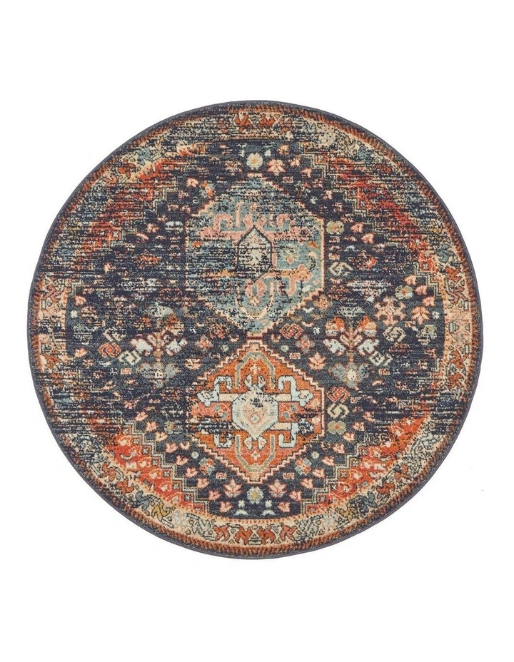 Legacy 854 Round Rug In Navy