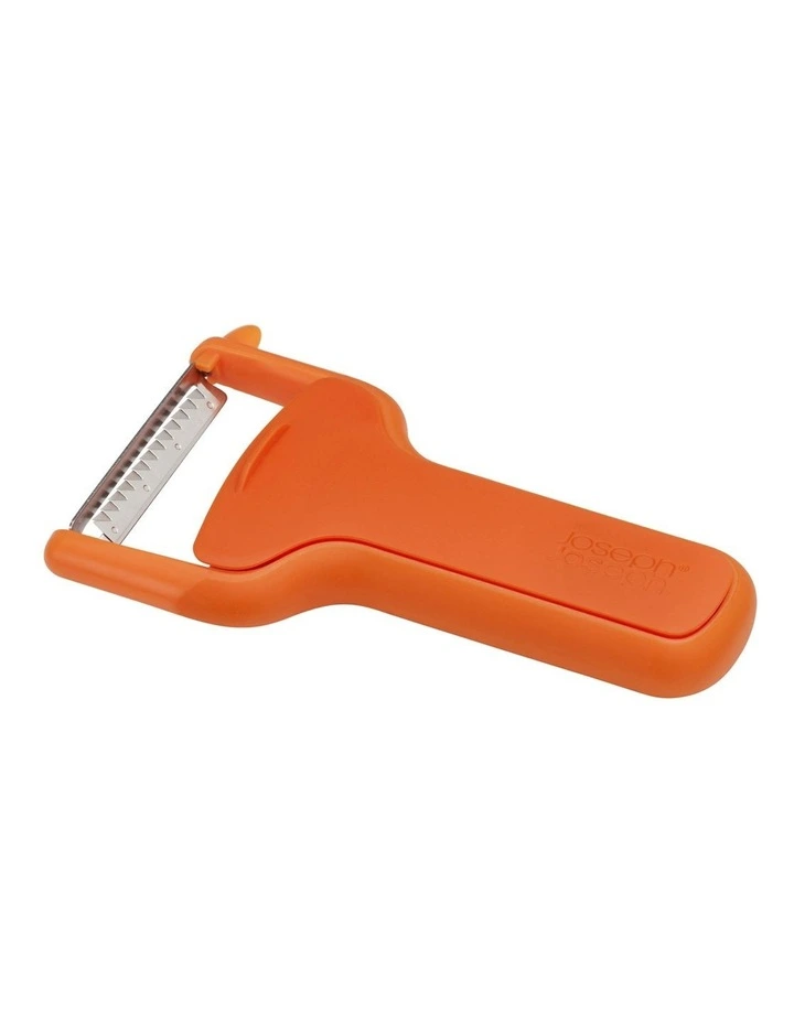 Safe Store Julienne Peeler with Blade Guard in Orange