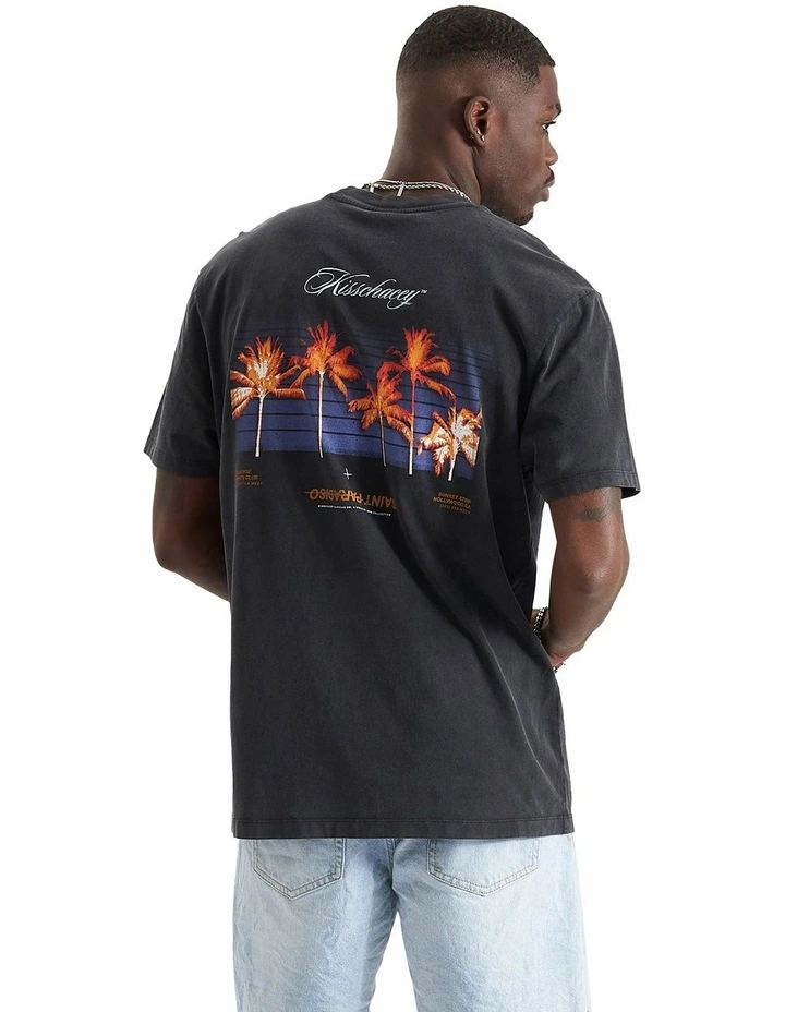 Silence Relaxed Tee in Mineral Black