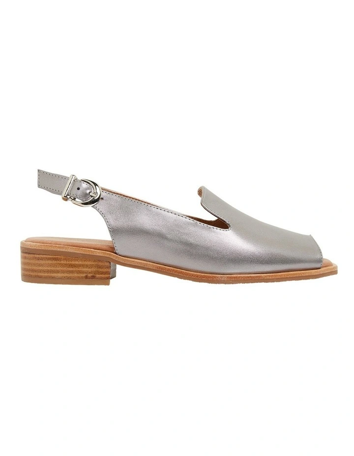 Delaney Sandals in Pewter Metallic Leather