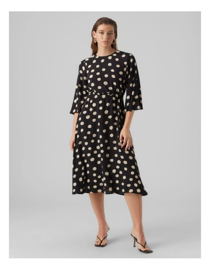 Gunver Midi Dress in Black