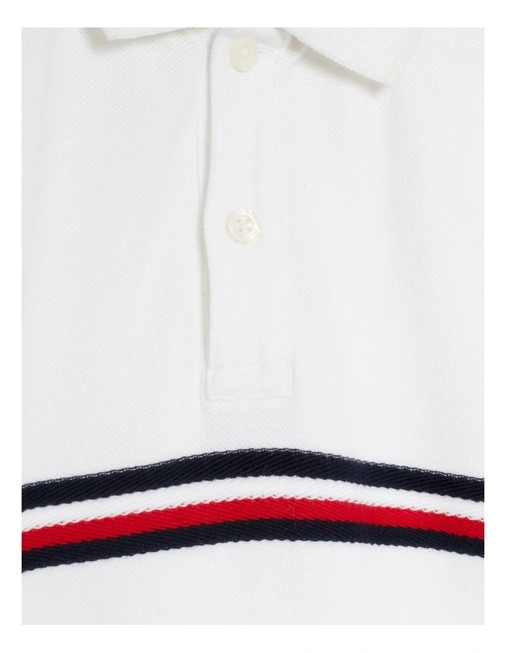 Boys 8-16 Global Stripe Archive Fit Polo in White
