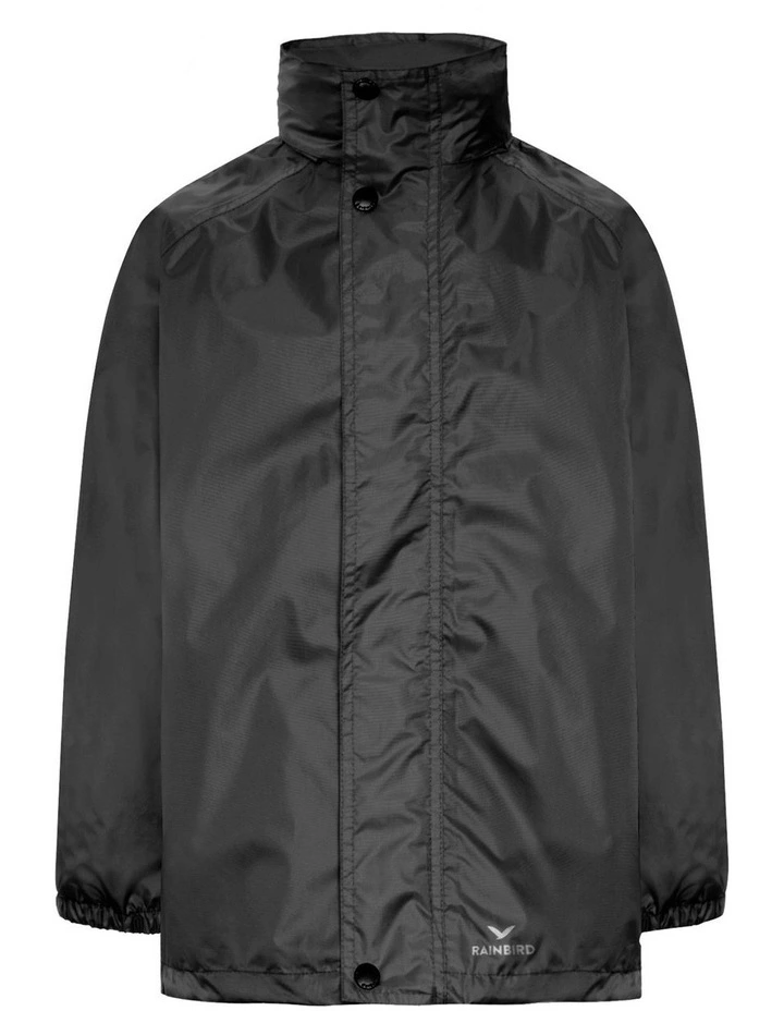 Stowaway Waterproof Rain Jacket in Black