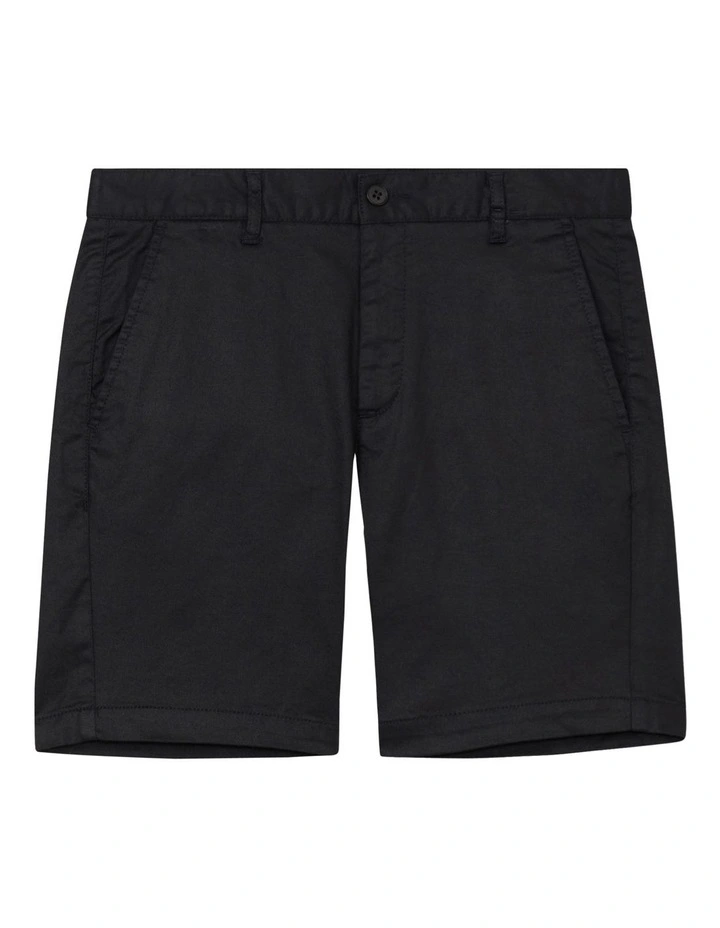 Youth Fit Casual Twill Short in Black