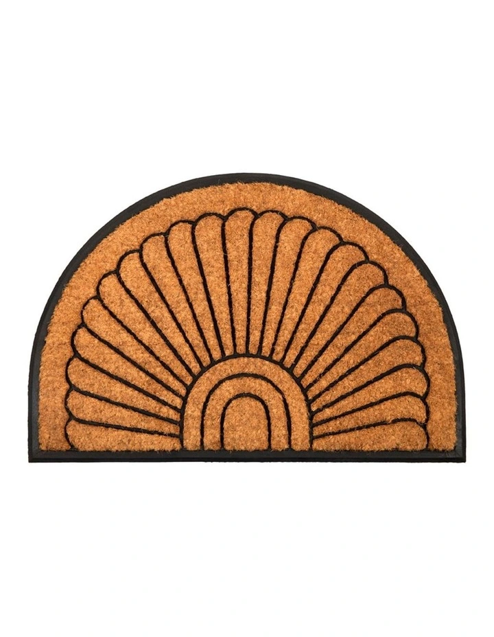 60x90 cm Kochi Half Round Rubber and Coir Doormat