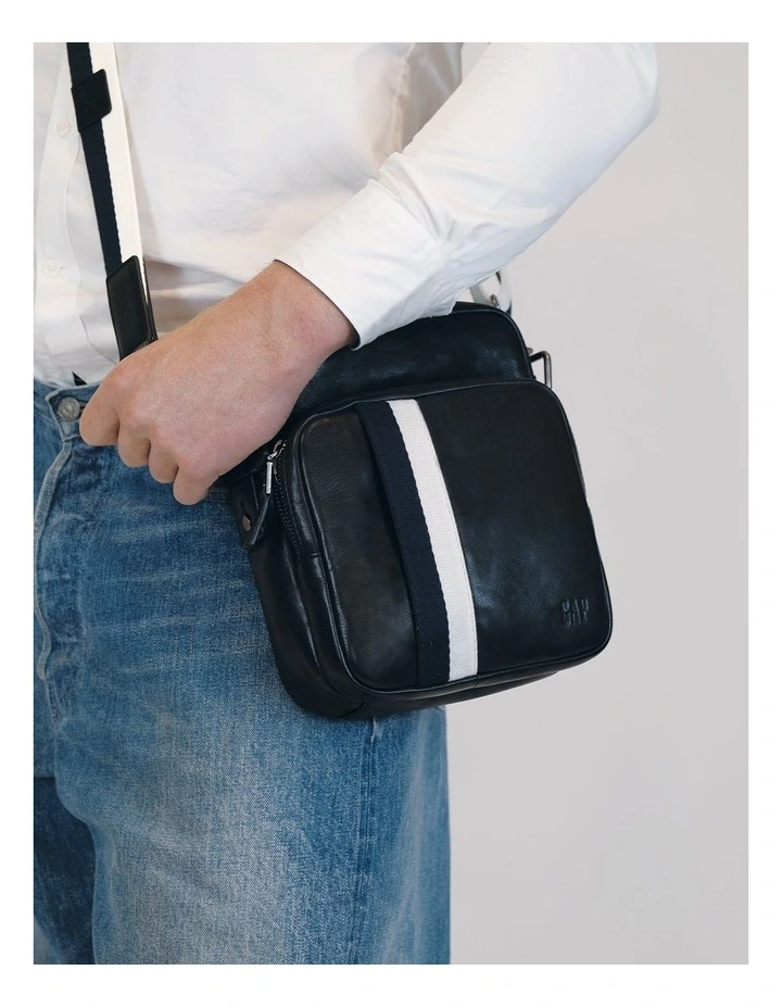Leather Cross-Body Bag in Black