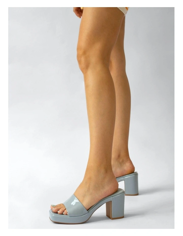 Stevie Heeled Mules in Blue
