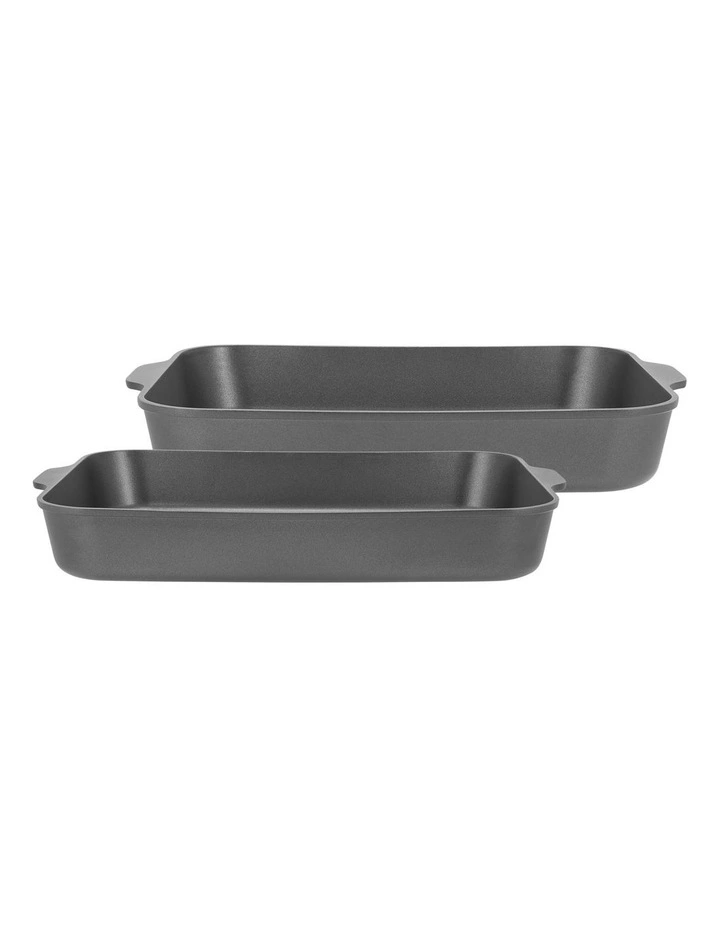 Agile Non-Stick Roaster Set of 2 34/38cm in Black