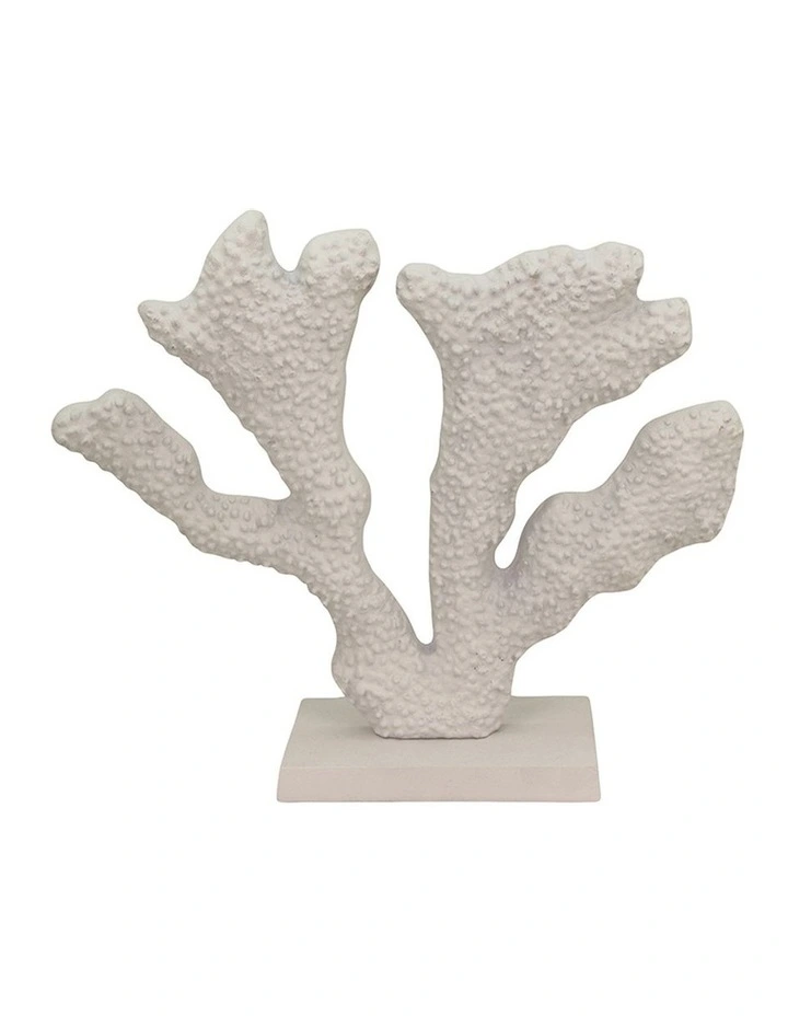 Coral Sculpture 26x28x11cm White