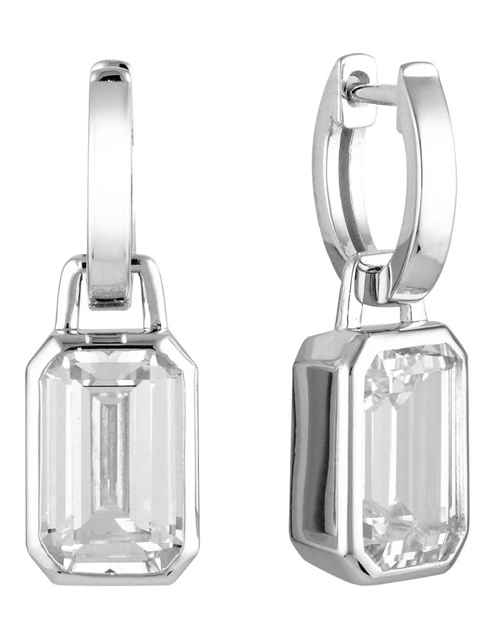 Luxe Sontuosa Huggie Earrings in Silver
