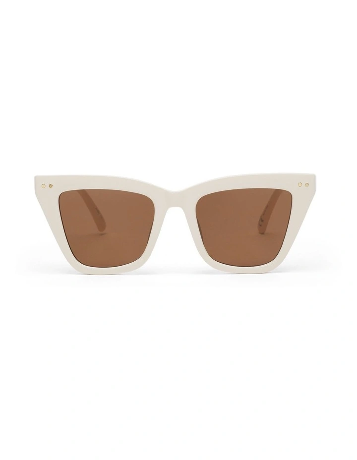 St Tropez Cat Eye Sunglasses in Ecru