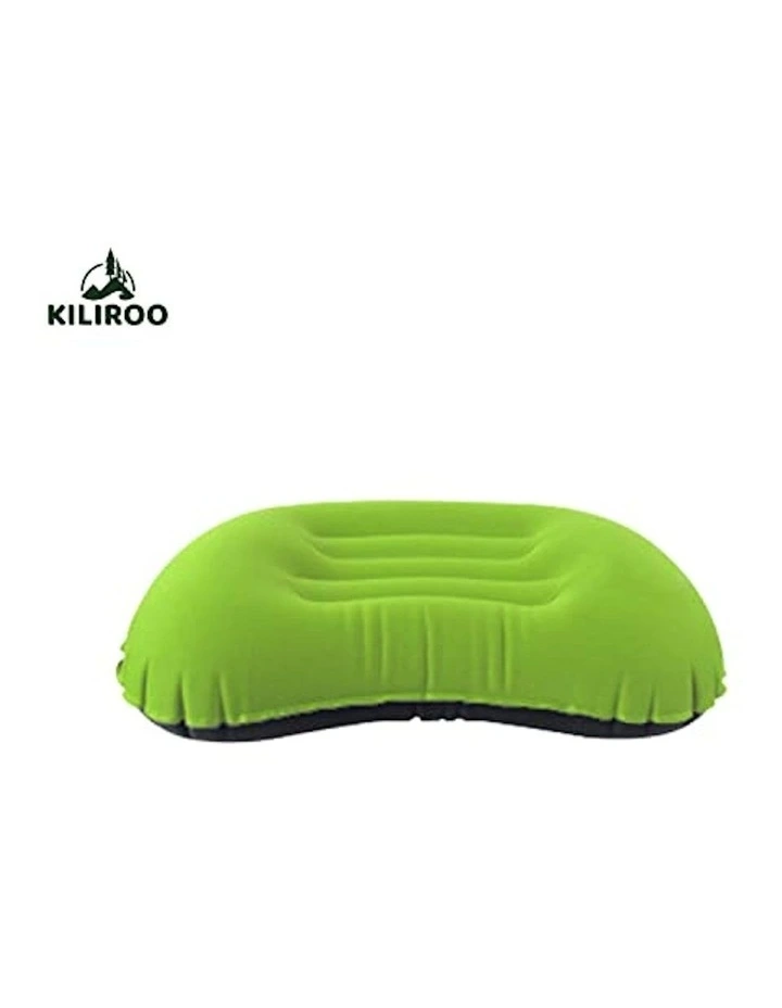 Highly Durable Easy Inflatable Camping Travel Pillow in Green