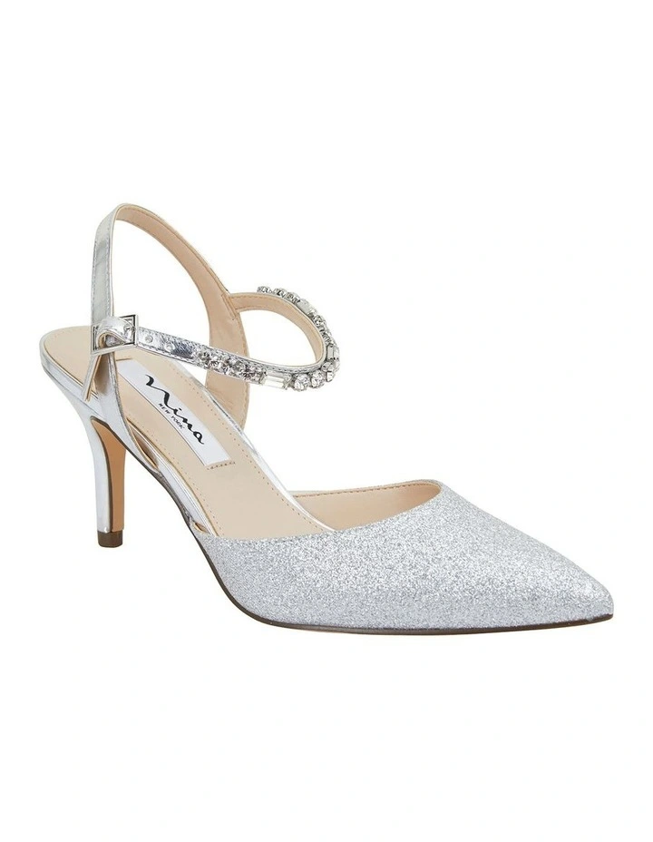 Tonya Silver Baby Glitter Pump