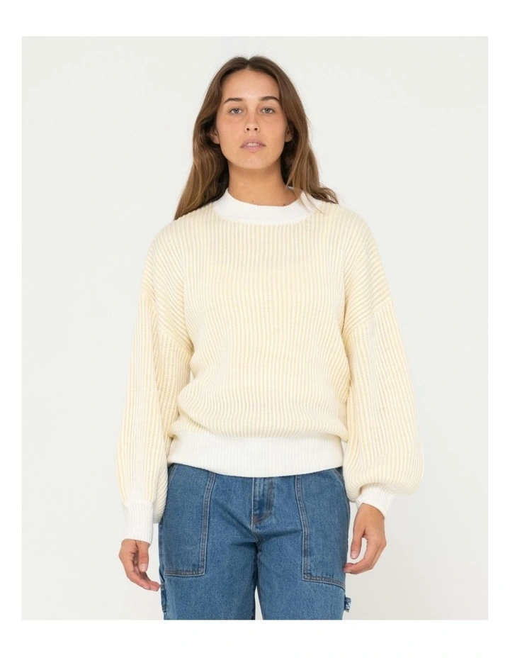 Ora Mock Neck Knit in Yellow