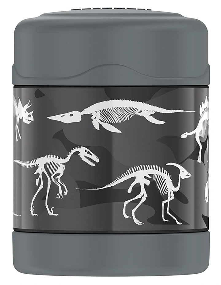 Dinosaur Vacuum Insulated Food Jar 290ml in Black