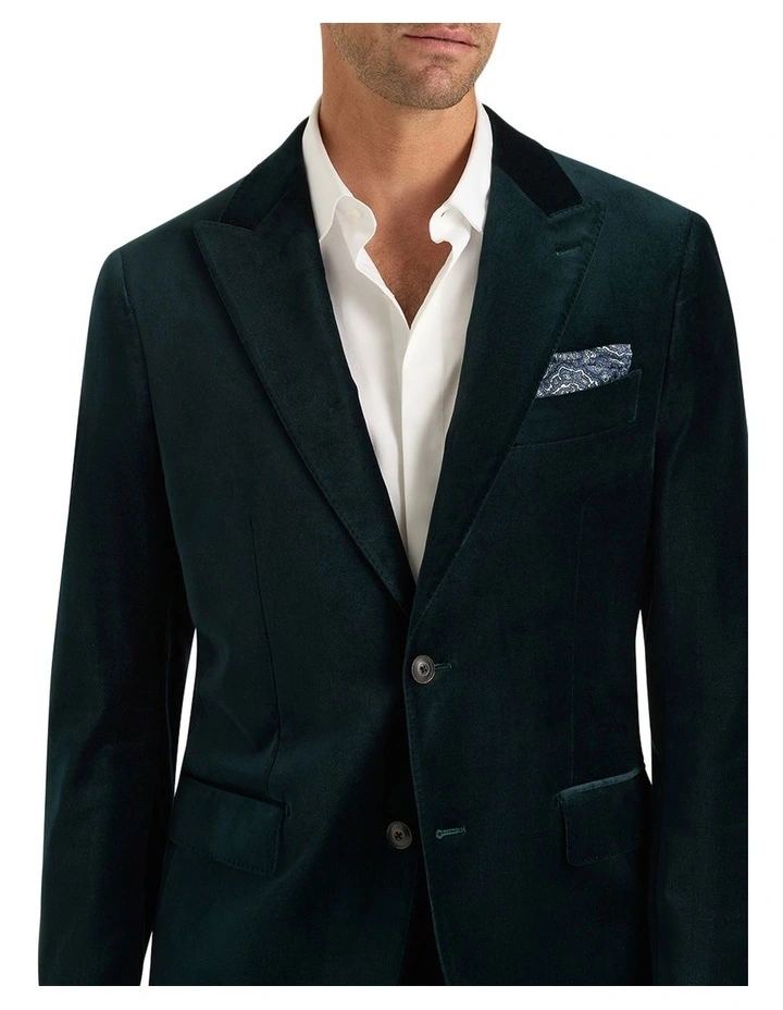 Lennon Velvet Jacket in British Racing Green