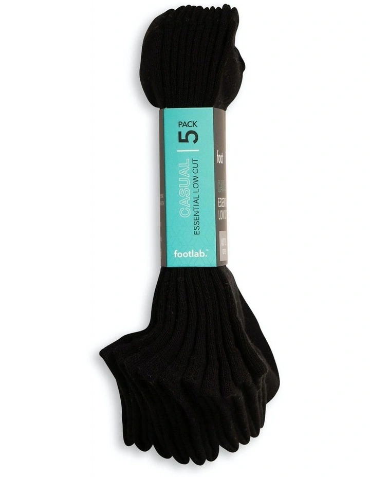 Essential Liner Socks 20 Pack in Black