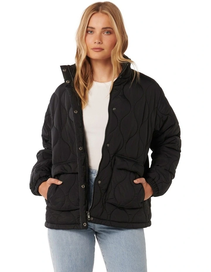 Amy Quilted Jacket in Black