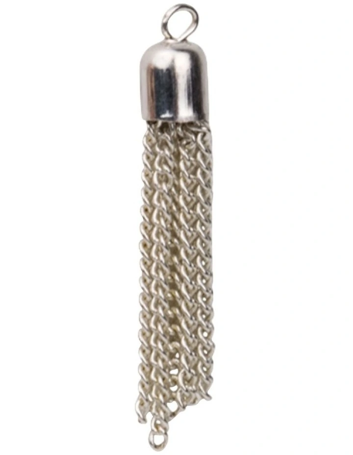 Isadora Aurelia Tassel Charm in Silver