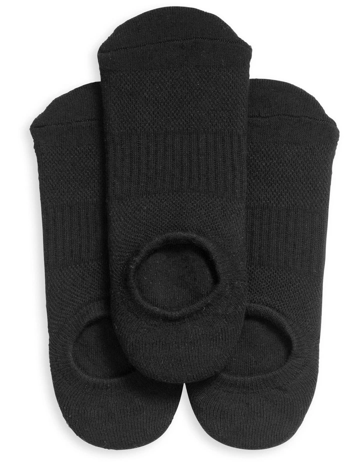 Casual No Show Cushioned Socks 36 Pack in Black