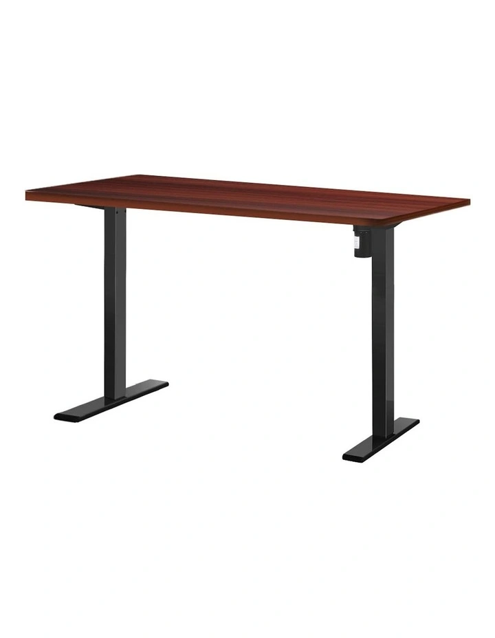 Electric Standing Desk in Black/Walnut