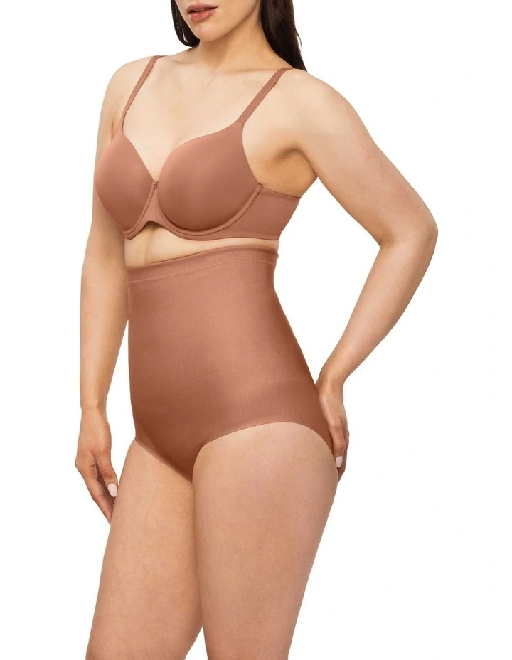 X-Factor High Waisted Brief in Cocoa