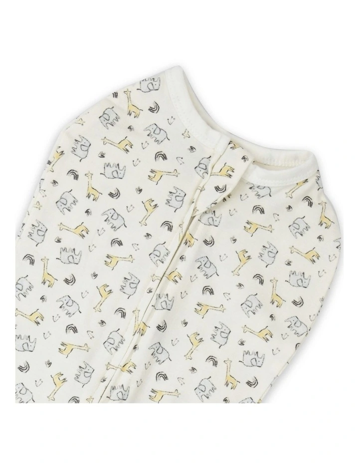 Cotton Swaddle Pouch Large (3-9Months) in Rumble Jungle