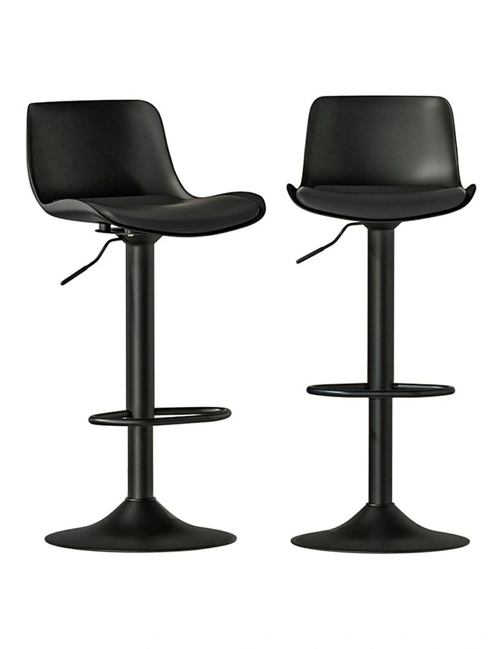 Fynn Bar Stools x2 in Black
