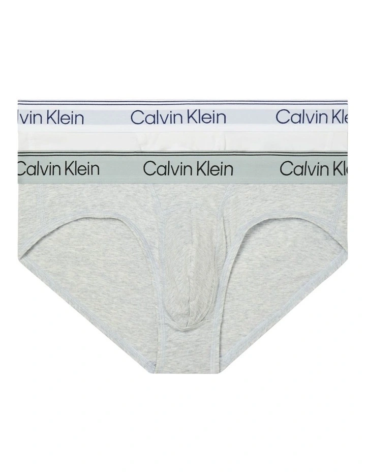 Active Pima Cotton Elastane Briefs 2 Pack in White