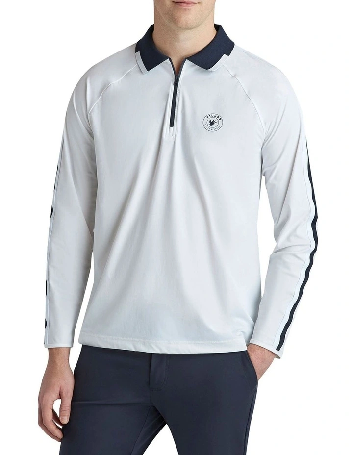 Prestwick Long Sleeve Polo in White