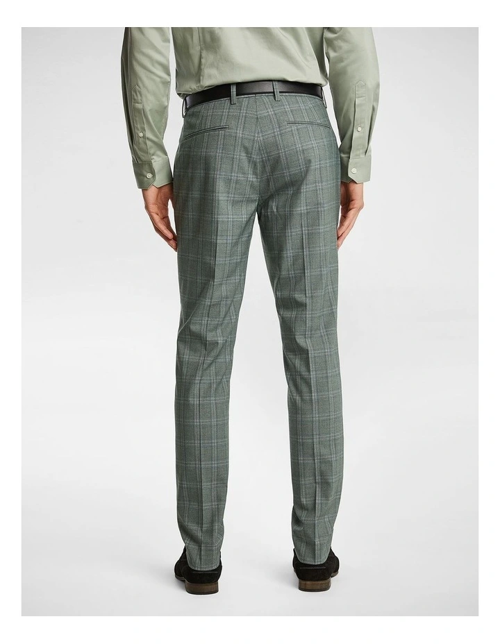 Potter Check Skinny Dress Pant in Green