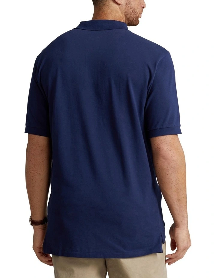 Big & Tall The Iconic Mesh Polo Shirt in Blue