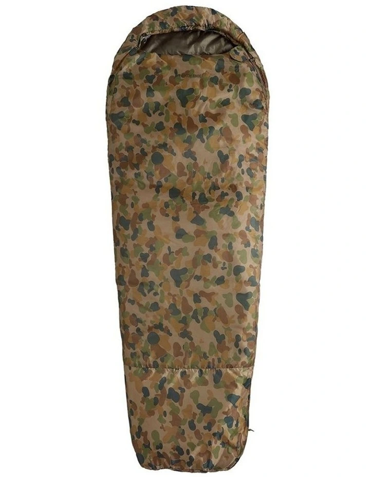 Deploy 1300 Auscam Sleeping Bag 0C Camouflage For Hiking/Camping 220cm