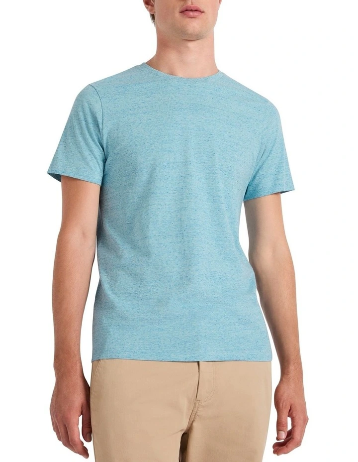 Brando Crew Neck Tee in Poolside Marle